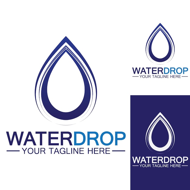 waterdruppel Logo Template vector illustratie ontwerp