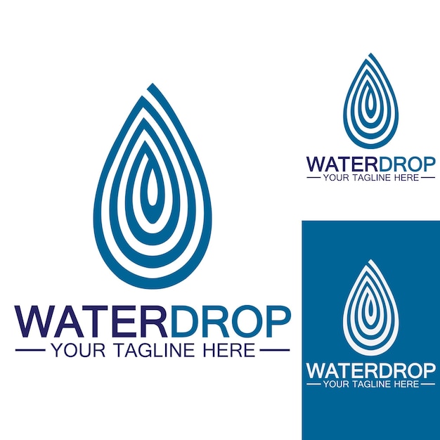 Waterdruppel logo template vector illustratie ontwerp