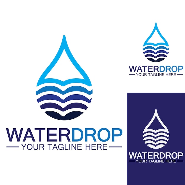 waterdruppel Logo Template vector illustratie ontwerp