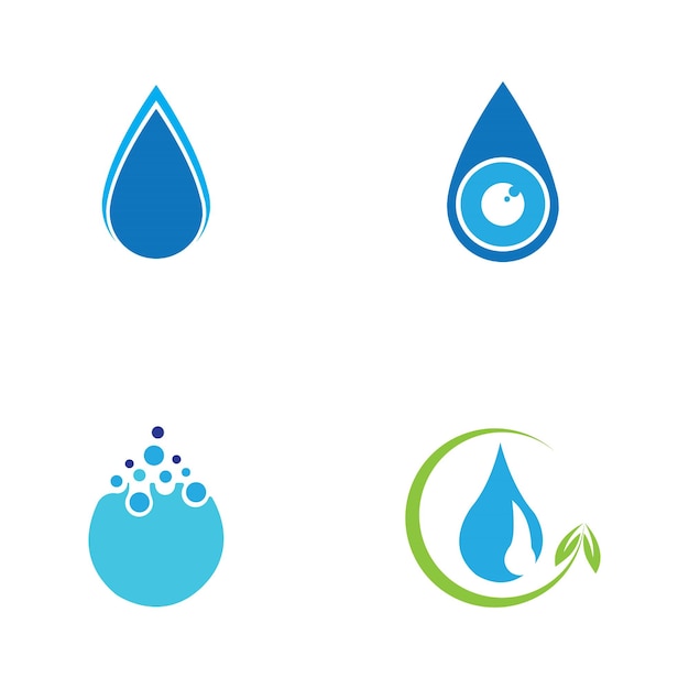 waterdruppel Logo Template vector illustratie ontwerp