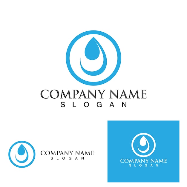 Waterdruppel Logo Template vector illustratie ontwerp