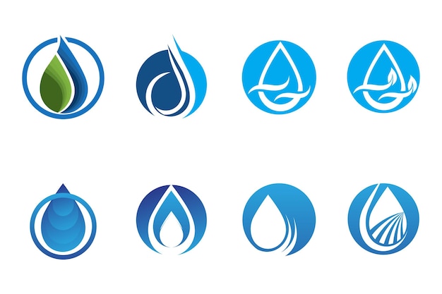 Waterdruppel logo template vector illustratie ontwerp