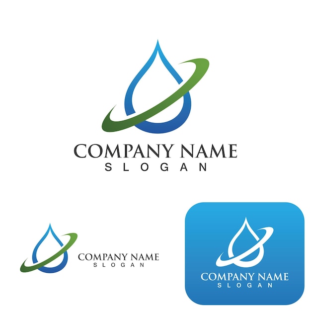 Waterdruppel logo template vector illustratie ontwerp