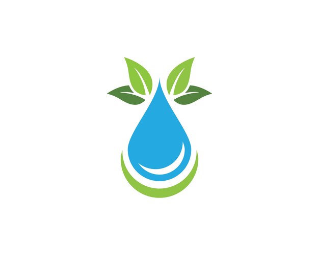 Waterdruppel logo template