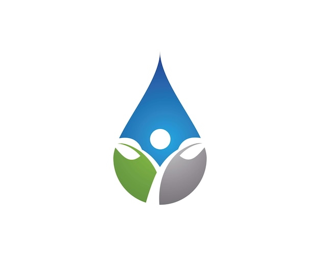 Waterdruppel logo template