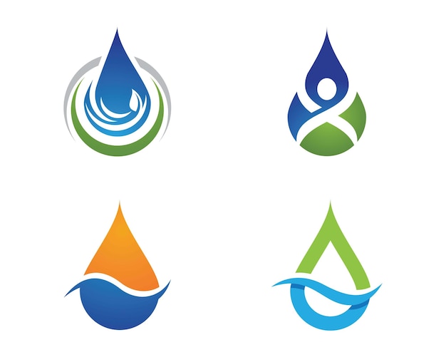 Waterdruppel logo template