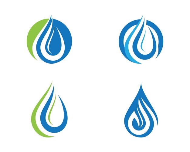 Waterdruppel logo template