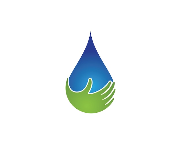 Waterdruppel logo template