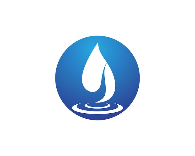 Waterdruppel logo template