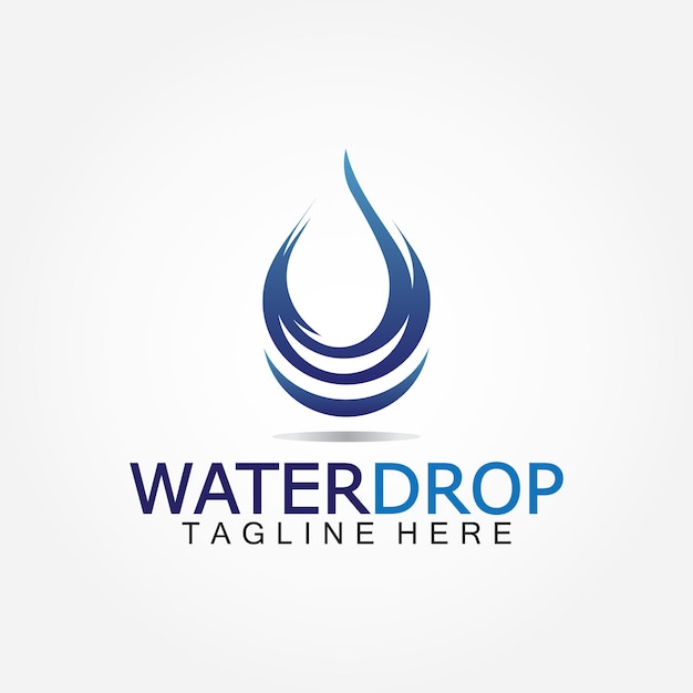 Waterdruppel logo vector ontwerpsjabloon