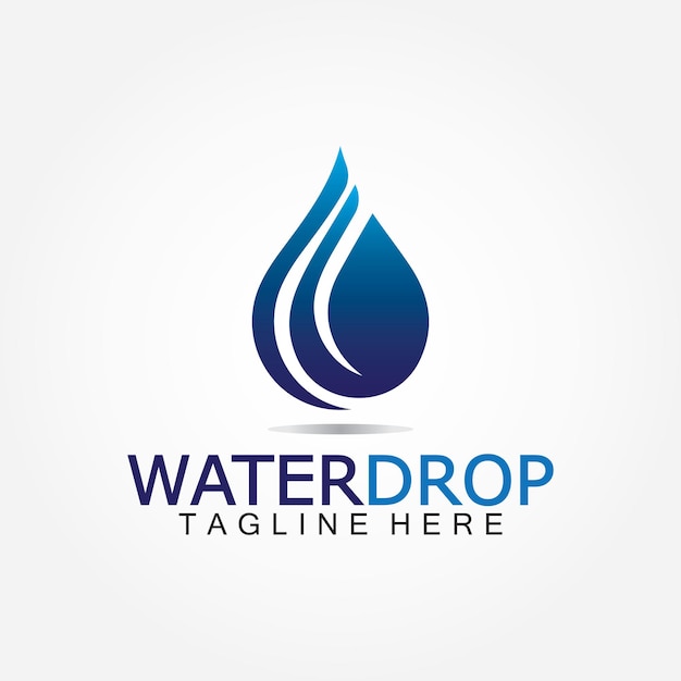 Waterdruppel logo vector ontwerpsjabloon