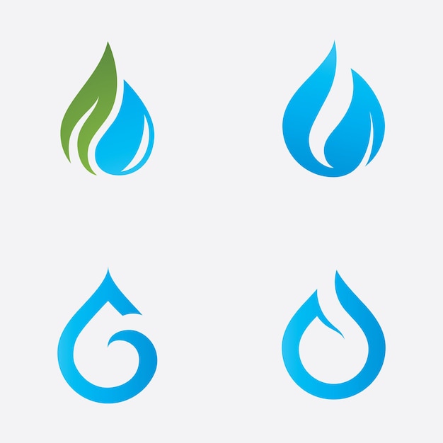 Waterdruppel natuur Logo Template vector illustratie ontwerp