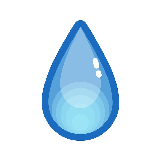 Waterdruppel of traan Groot formaat pictogram voor emoji-glimlach