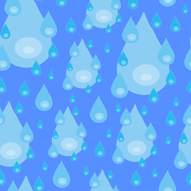 Waterdruppelpatroon Vector naadloos patroon Veel druppels regendouchewater