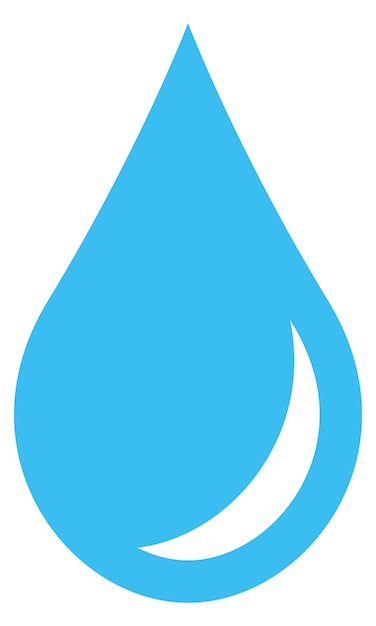 Waterdruppelpictogram Vers schoon blauw vloeibaar teken