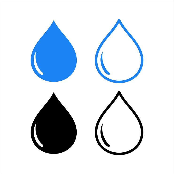 Vector waterdruppels ingesteld