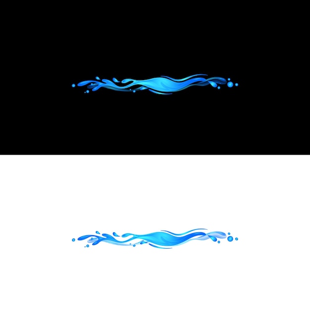 Vector waterdruppels logo-ontwerp 1