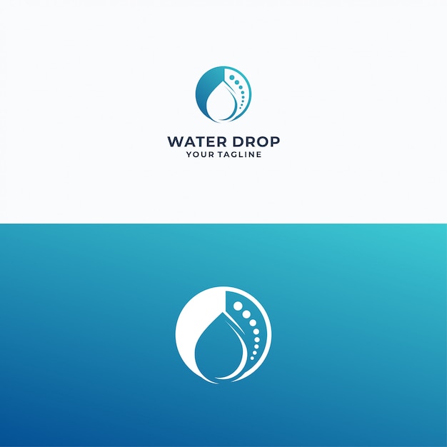 Waterdruppels logo sjabloon