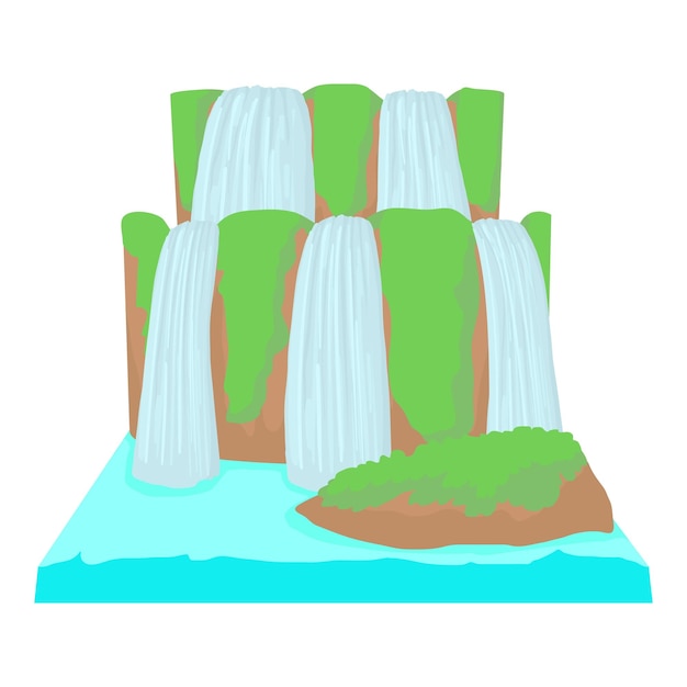 Waterfall icon cartoon illustration of waterfall vector icon for web