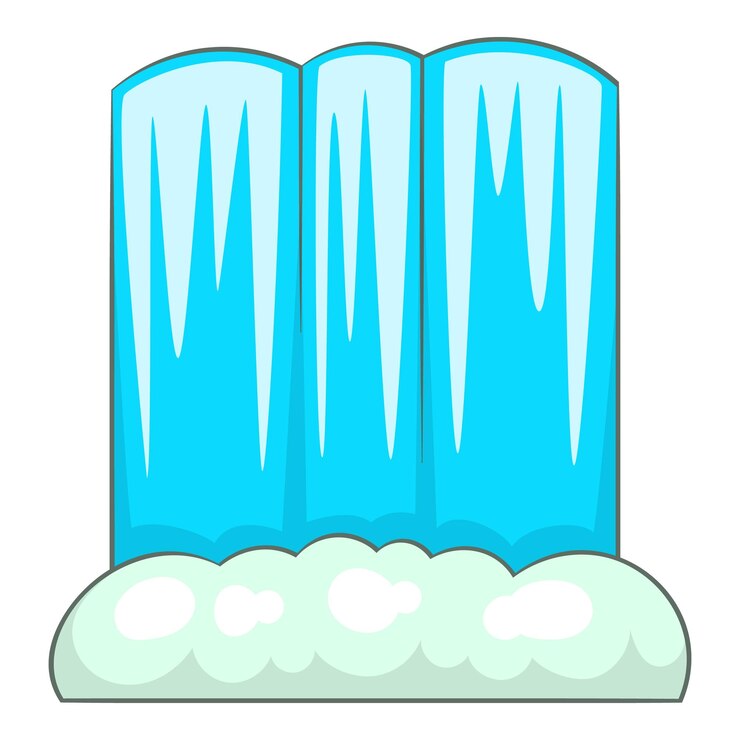 Vector waterfall icon cartoon illustration of waterfall vector icon for web