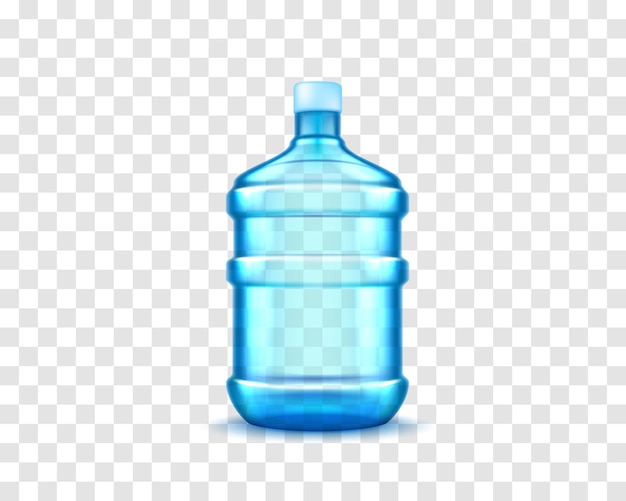Waterfles op doorzichtige achtergrond vector illustratie