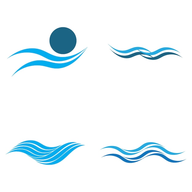 Watergolf pictogram vector illustratie sjabloonontwerp