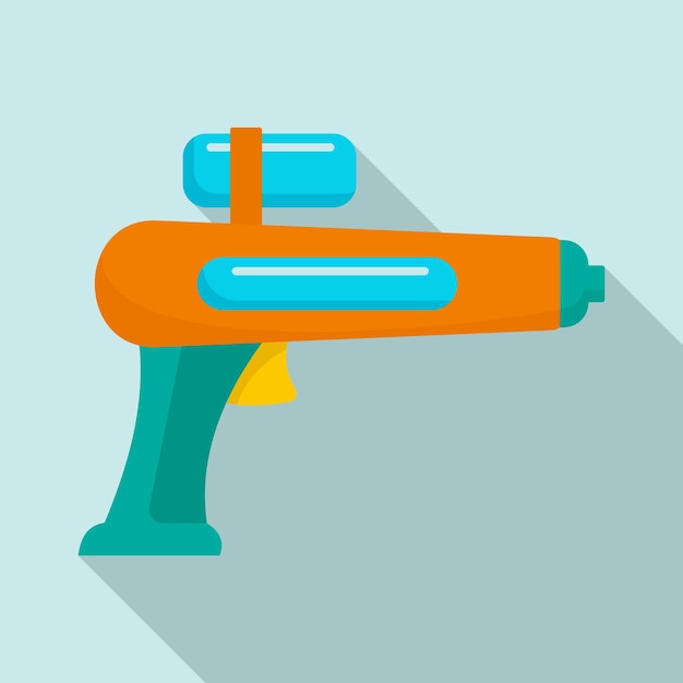Vettore icona pistola ad acqua illustrazione piatta dell'icona vettoriale di pistola ad acqua per il web design