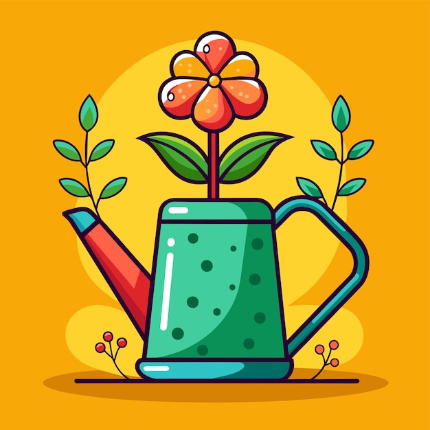 Vector watering can vector illustration