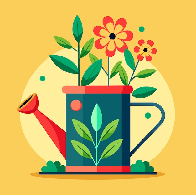 Vector watering can vector illustration