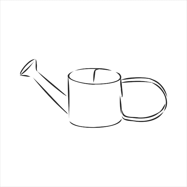 Watering can vector sketch icon isolated on background. hand drawn