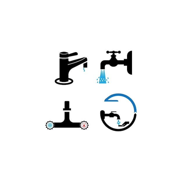 Waterkraan pictogram vector ontwerp