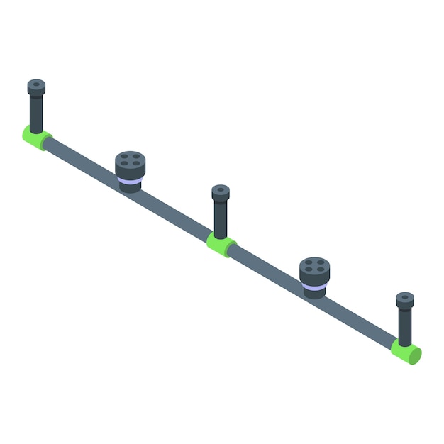 Waterleiding pictogram isometrische vector Tuinsysteem Automatische spray