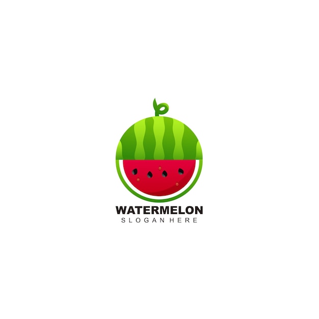 Watermeloen fruit illustratie ontwerp icoon voor het bedrijfsleven