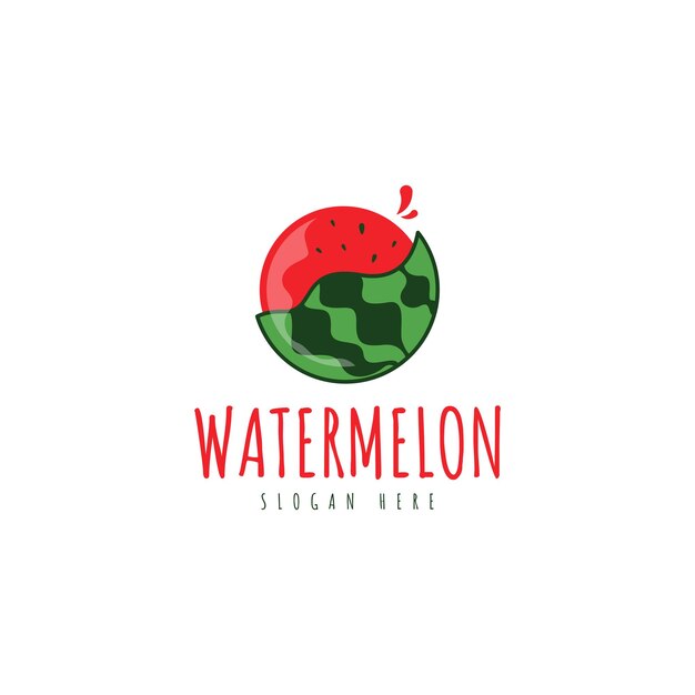 Watermeloen Logo Design Concept Vector