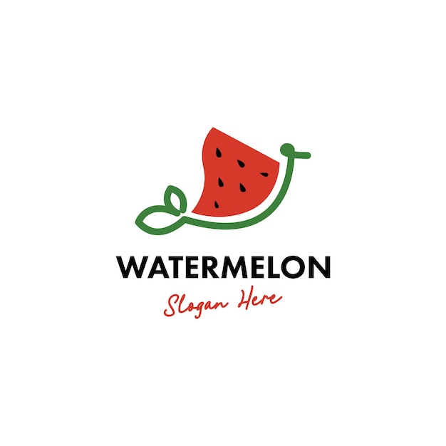 Watermeloen Logo Design Concept Vector