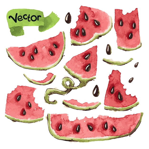 watermeloen plakjes set