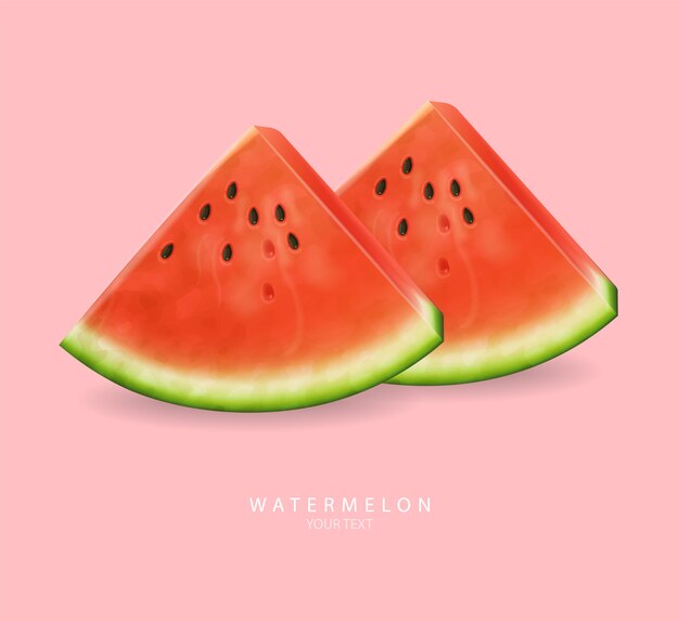 Watermeloen slices illustratie