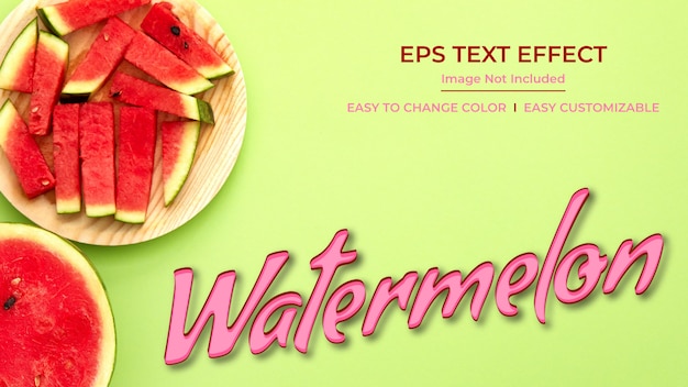 Watermeloen teksteffect