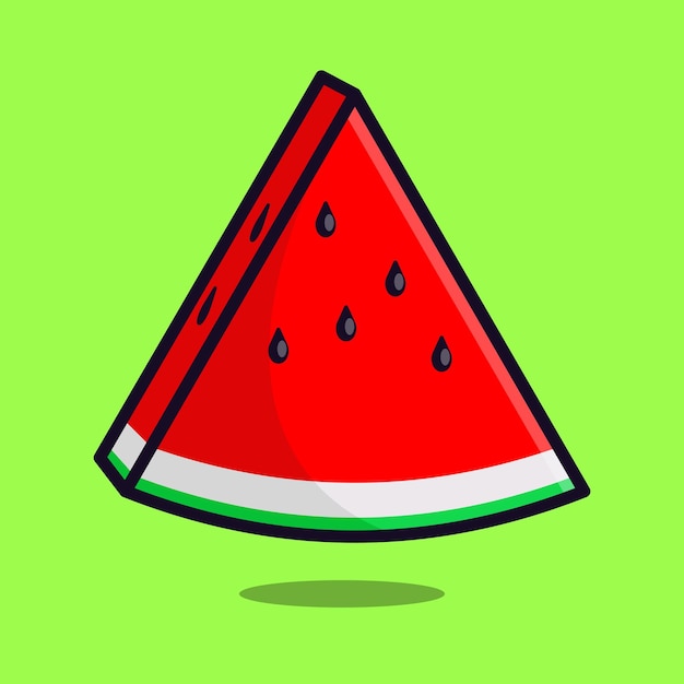 Watermeloen vector pictogram illustratie. Fruit object concept geïsoleerde vector. Platte ontwerpstijl