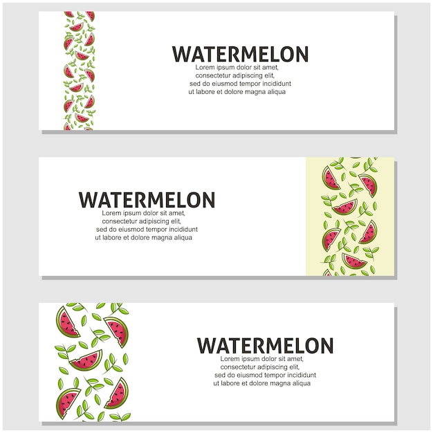 Watermeloenfruit in plat ontwerp