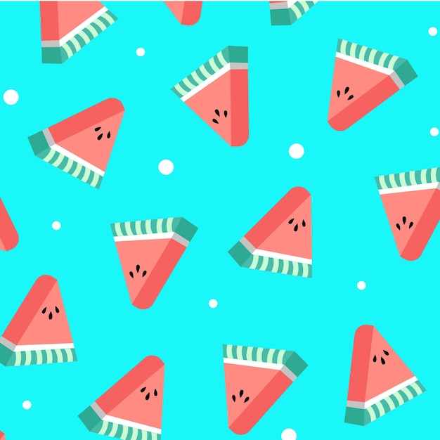 Watermelon background geometric drawing