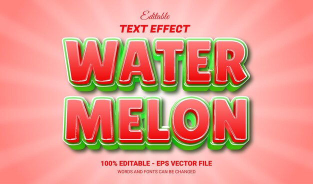 watermelon bewerkbare teksteffect