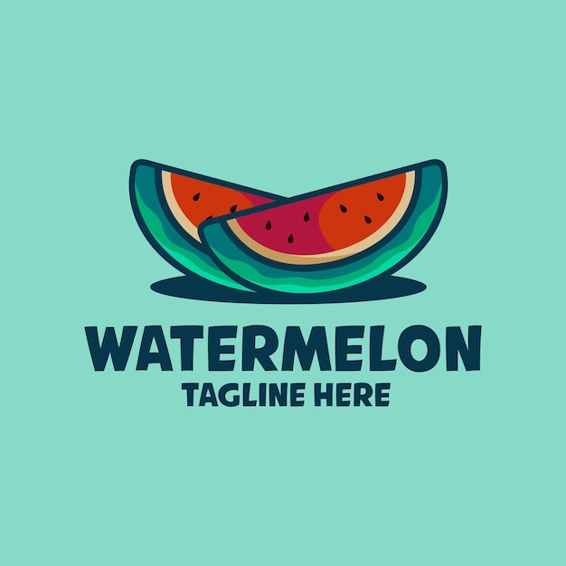 Vector watermelon cartoon illustration