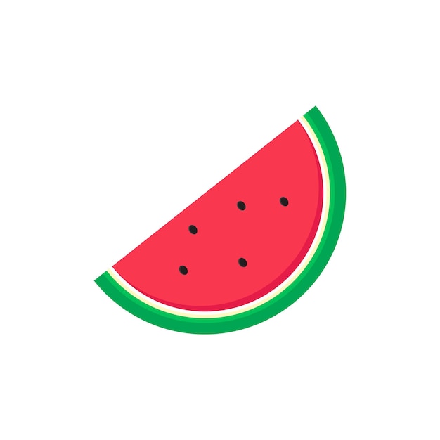 watermelon cartoon with flat style isolated on white background