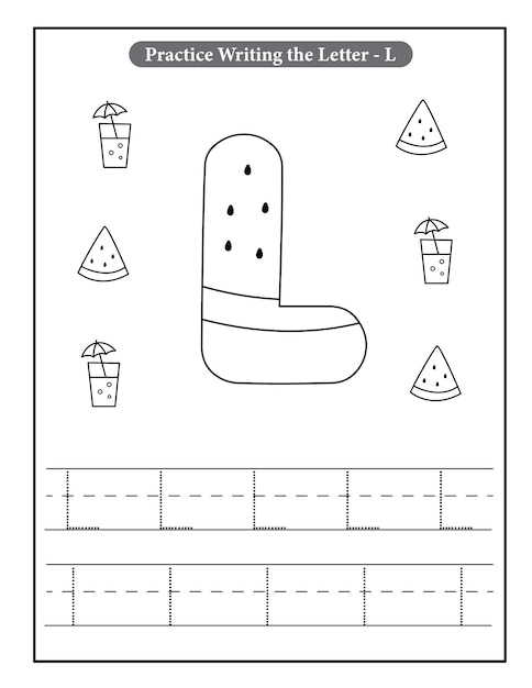 watermelon character alphabet coloring pages
