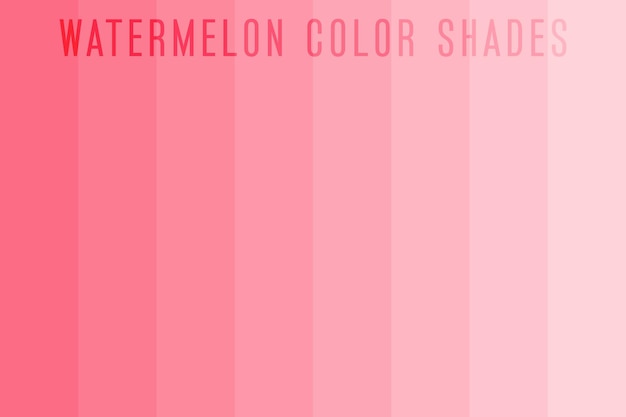 Vector watermelon color shades