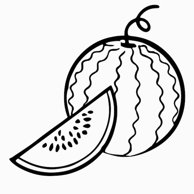 watermelon coloring page