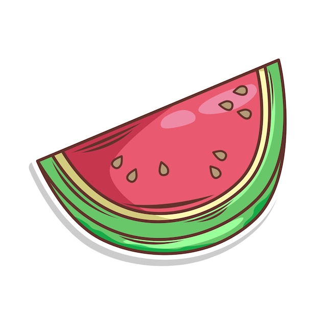 Watermelon doodle hand draw vector illustration