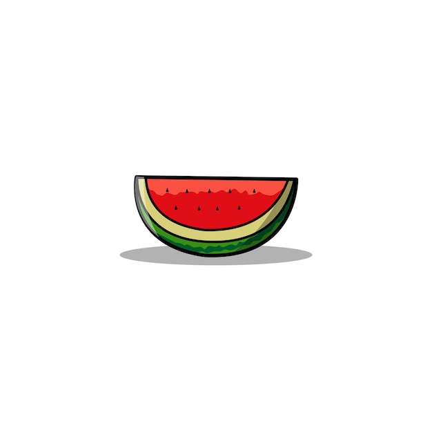 Watermelon flat icon design logo