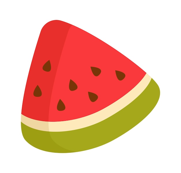 Watermelon flat icon Tasty fruit Balanced nutrition